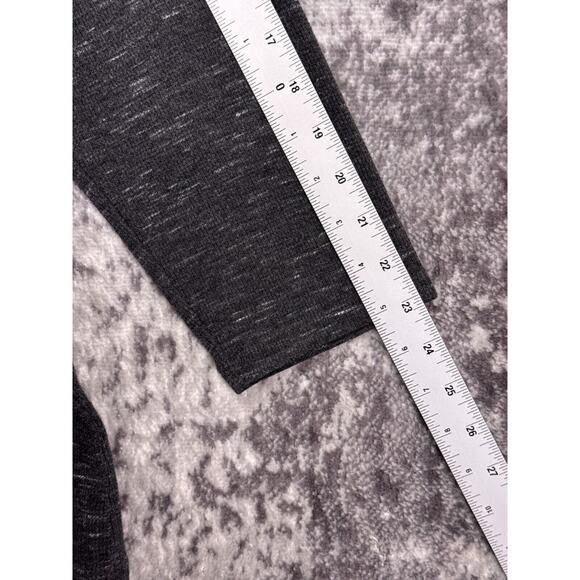 J Jill Tunic Top XL Womens Gray Thermal Embroidered Pullover Split Neck - Picture 5 of 8